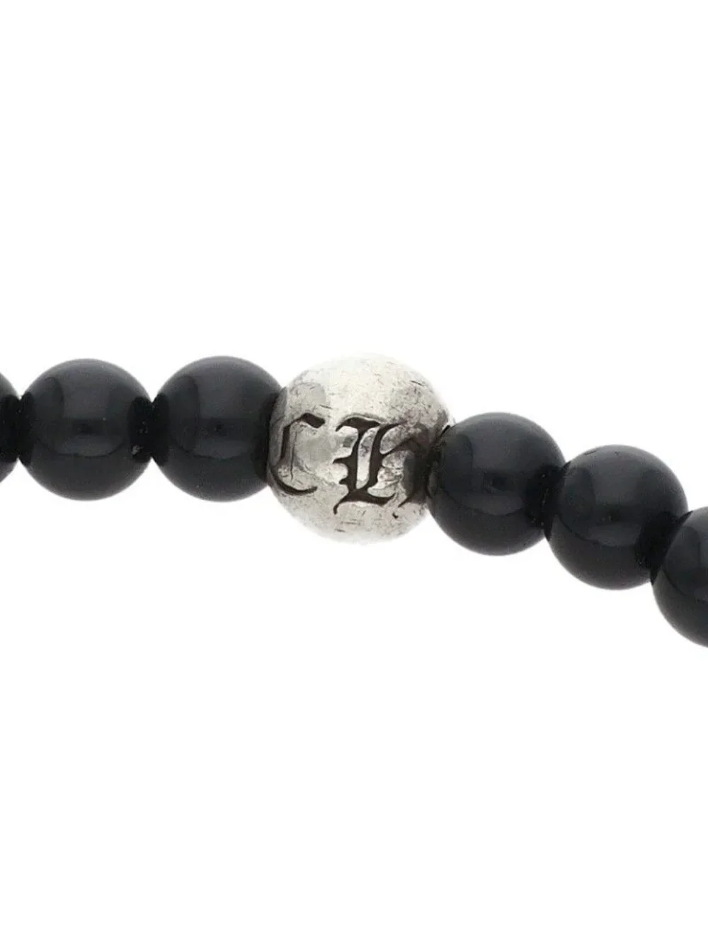 Chrome Hearts 4 Bead Bracelet Black Tourmaline
